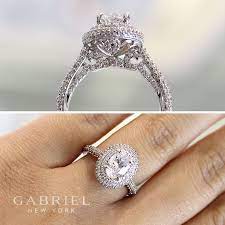 18k White Gold Oval Diamond Engagement Ring Double Halo Oval Engagement Ring Halo Oval Engagement Ring Wedding Rings Engagement
