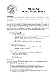 Perlantikan pandu puteri tunas calit emas julai. Buku Log Pandu Puteri Tunas