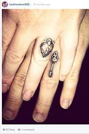 The most common lock and key tattoo material is metal. Simple Lock And Key Tattoo Designs