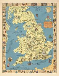 The word leicester, england, on the map. English Map British England Antique Old Colour Map From Fun Atlas Poster Picture Antique Europe Maps Atlases Europe Map