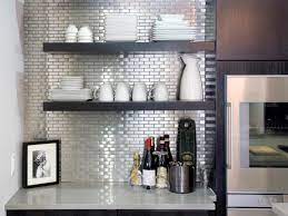 Stainless steel backsplashes for behind the range. Stainless Steel Tile Backsplashes Hgtv
