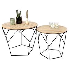 lifa living table gigogne bois et metal ronde table basse design bois en lot de 2 petite table basse gigogne table basse gigogne petite table basse table basse