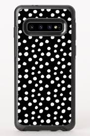 Aesthetic Black And White Phone Case Whimsical Black And White Dots Abstract Otterbox Samsung Galaxy Case In 2020 White Phone Case Samsung Galaxy Case Black And White