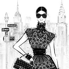 Black And White Fashion Image Result For Black White Fashion Sketches New York City Ilustracion De Moda Ilustraciones De Moda Bocetos De Moda