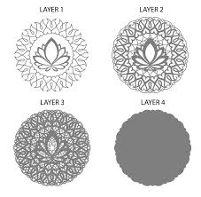 Download Lotus Mandala Dakatia 3d Panel Svg Files Dfx Multilayer Etsy Mandala Lotus Mandala Multi Layering