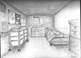 Birds Eye View Drawing Of A Bedroom One Point Perspective Perspective Drawing Perspective Room One Point Perspective Room