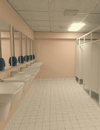 High School Bathroom School Bathroom School Hallways Anime Background