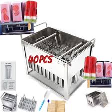 Maybe you would like to learn more about one of these? 40pcs Stainless Steel Popsicle Mold Machine Ice Pop Molds Bpa Free Ice Cream Mold Pop Molds Popsicle Molds Stainless Steel Ice Pop Maker Molds Ice Lolly Ice Cream Pops 40 Popsicle Mold Basket 80ml