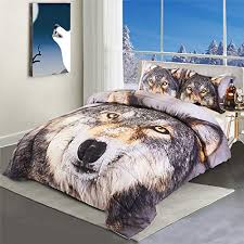The zebra comforter set takes you on a style safari with a bold zebra prints in chic colors of chocolate & white. Hig 3d Bedding Set 2 Piece Twin Size Wolf Head Animal Print Comforter Set With One Matching Pillow Cover Box Stitched Save Gray Wolf