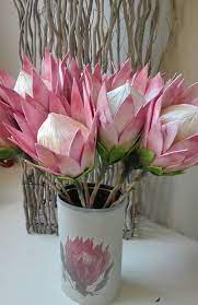 Handmade Proteas Paper Craft South African Flower Paper Flowers African Crafts Paper Flowers Diy