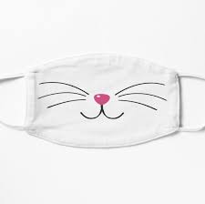New and improved face masks for adults and kids are here! Fun Bunny Face With Pink Nose Whiskers And Teeth Mask By Zolice Redbubble Bunny Face Easy Face Mask Diy Mask