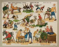 Ein schneider hatte einst drei söhne, die für seine ziege zu sorgen hatten. Scholz Kunstler Aufstellbogen Marchen Tischlein Deck Dich Aufstellbilder Auf Dickem Papier 33x43 Cm No 60 K Marchen Papierpuppen Dickes Papier