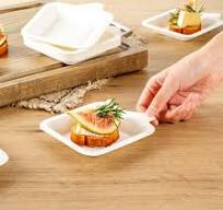 Pulp Safe No PFAS Added Square White Sugarcane / Bagasse Small Plate - Home  Compostable - 4 1/4" x 5" x 1/2" - 100 count box