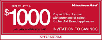 Kitchenaid Rebate At Crane Appliance With Images Kitchenaid Brand Prepaid Card Rebates