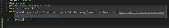 Definition for rule 'camelcase' was not found. Typescript Eslint Naming Convention How To Mix Error And Warn Rules Stack Overflow