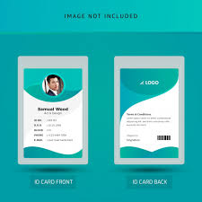 Office Staff Id Card Template Id Card Template Identity Card Design Colorful Business Card