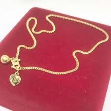Gelang @ bangle 916 berat: Gelang Kaki Padu Dewasa Emas 916 Tulen Shopee Malaysia