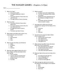 Play one free right now! Hunger Games Quiz Worksheets Teachers Pay Teachers