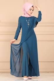 Modaselvim Tulum Verev Kesim Kolyeli Tulum 2146ms212 Indigo Kiyafet Islami Giyim Moda