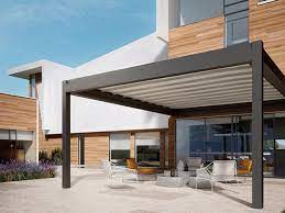 Despite its lightweight construction, a wooden or aluminum pergola with retractable roof still offers the maximum resistance to wind and rain. Pergola Retractable Fabric Roof Awning Sunair Awnings