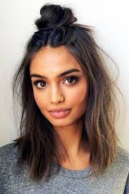Split the hair into two sections and zigzag your part. Cute Easy Hairstyles 2 Frisur Ideen Mittellange Haare Haarschnitt