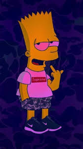Free download bart simpson wallpapers 1920x1080 windows 7. Bart Simpson Supreme 1400x1400 Wallpaper Teahub Io