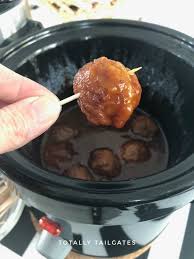 Are you ready for some meatball? Slow Cooker Bourbon Meatballs Totally Tailgates