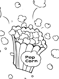 Delicious Pop Corn Coloring Picture In 2020 Coloring Pages Food Coloring Pages Colored Popcorn