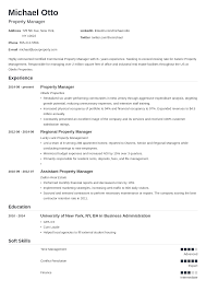 property manager resume sample & job