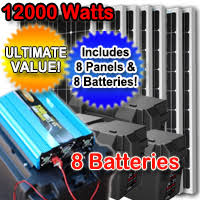 So, how do you find the best in the current market? 12000 Watt Solar Powered Mega Generator With 60 Amp Charge Controller 8 Panels 8 Batteries