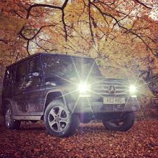 Mercedesbenz G350 Bluetec 4x4 Offroading Autumn Leaves Lights Mercedes Benz Retail Mercedes Benz G Class Mercedes Benz