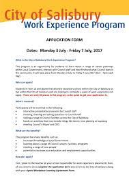 Work Experience Program 2017 Application Form By Twelve25 Salisbury Youth  Enterprise Centre - Issuu