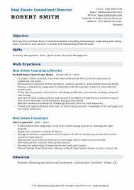Commercial real estate consultant resume examples & samples. Real Estate Consultant Resume Samples Qwikresume