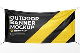 Outdoor Vinyl Banner Mock Up Banner Template Design Vinyl Banners Banner Advertising
