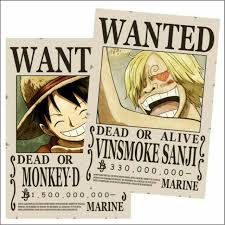 Harga buronan luffy hanya berada di bawah para yonko dan dua legenda bajak laut yang telah tiada. Poster One Piece Bounty Poster Wanted One Piece Karakter Luffy Dan Kru Mugiwara Shopee Indonesia