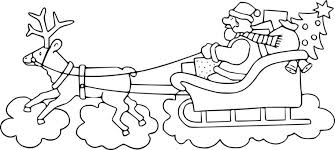 Disegni Di Babbo Natale Da Colorare Slitta Con Regali Renna Che Tira La Slitta Natale Piumoni Per Bambini Idee Per Disegnare