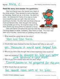 Practice Reading A Short Story And Answering Comprehension Questions Rl 3 1 Reading Comprehension Activities Reading Skills Reading Comprehension Lessons