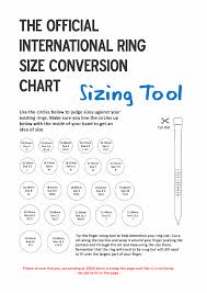 official international ring size conversion chart free download