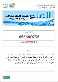 بحث كامل عن الماء الصف الخامس الابتدائي وتوضيح أهميته للكائنات الحية صباح مصر