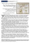 On july 8, 1775, the colonies made a final offer of peace to britain, agreeing to be loyal to the british government if it addressed their grievances (repealed the coercive. Outbreak Of War 1775 Lexington And Concord Second Continental Congress Olive Branch Petition American Revolution Primary Sources For Teachers America In Class National Humanities Center