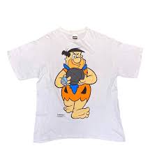 THE FLINTSTONES Fred BOWLING DOUBLE SIDE TEE 19...