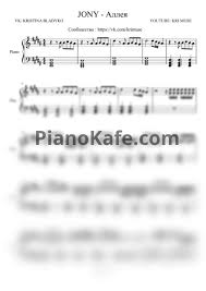 а я все думаю о ней и нет никого родней Noty Jony Alleya Krimuse Cover Noty Dlya Fortepiano Pianokafe