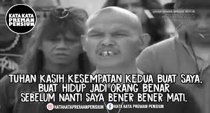 Profil lengkap para pemain preman pensiun 4 rcti menayangkan ulang sinetron ramadan bergenre komedi preman jalanan, kenalan willy yang diajak bekerja di terminal, menjadi salah satu calo. Kata Kata Preman Pensiun Home Facebook