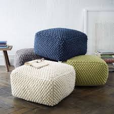 This tutorial includes a video, written directions, and photos. Bubble Knit Pouf Knitted Pouf Knitted Ottoman Crochet Pouf