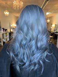 The riskiest age for trying gray hair is around 35, because you may really look older than you are. Silver Blue Hair Silver Blue Hair Hair Color Blue Blue Hair