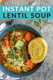This Easy And Healthy Vegetarian Instant Pot Lentil Soup Is Incredibly Tasty And Hearty Yo Vegetarian Lentil Soup Vegetarian Vegetable Soup Veggie Lentil Soup