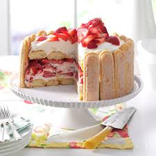 Strawberry Ladyfinger Icebox Cake Recipe Icebox Cake Desserts Mascarpone Recipes