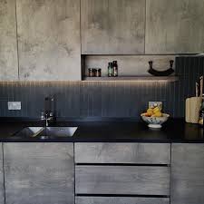 Our hand built kitchen is ready to reveal. Ok Lets Go First Post Is A Hand Built Kitchen Using Birch Ply Stained With Osmo Graphite And A Richlite Worktop Birch Cabinets Kitchen Design Birch Plywood