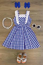 Blue Gingham Dress Little Girls Fancy Dresses Girls Boutique Dress Blue Gingham Dress