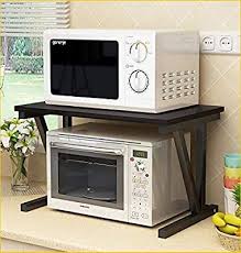 Etagere De Rangement En Bois A 2 Niveaux Pour Four A Micro Ondes Avec Etagere A Epices Rangement Ustensiles Cuisine Rangement Cuisine Meuble Rangement Cuisine